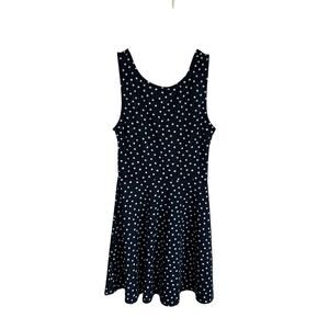 Divided Navy Polka Dot fit & flare sleeveless dress Size 6